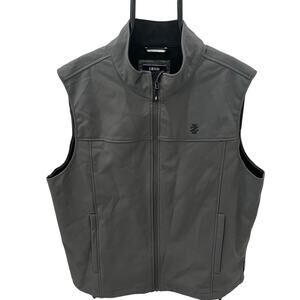 Izod Men's XL Grey Softshell Fleece Lined Vest